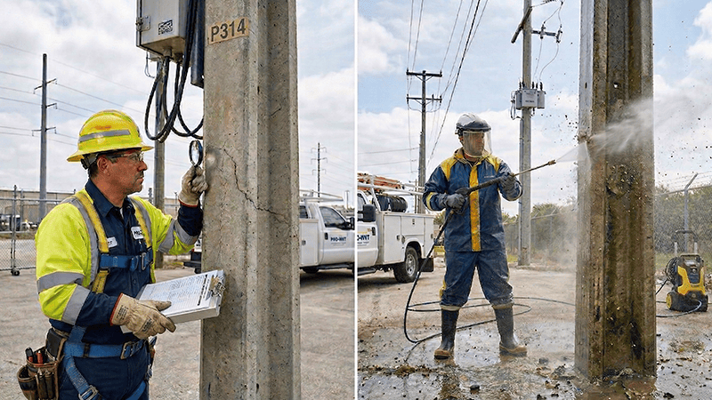 manutenção de postes de concreto